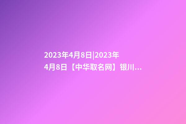 2023年4月8日|2023年4月8日【中华取名网】银川XXX房地产开发有限公司签约-第1张-公司起名-玄机派